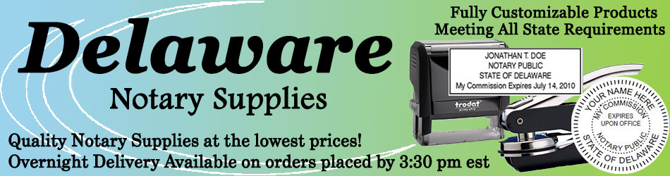 Delaware Notary Supplies Stamp Seal Journal More